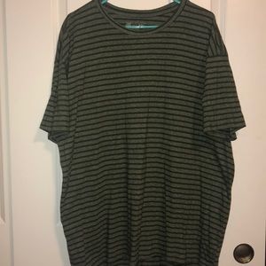 Army Green Striped Shirt